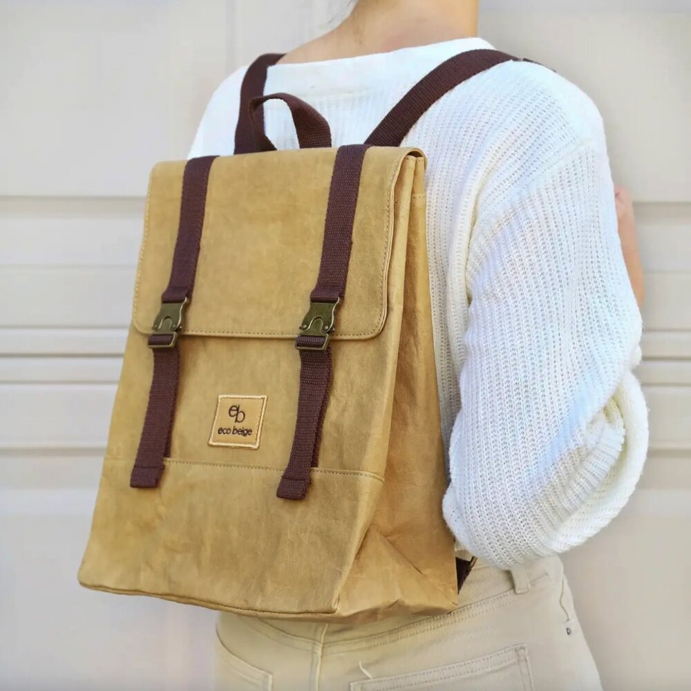 NWT Eco Friendly Paper Leather Backpack